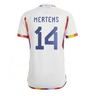 Belgien Dries Mertens #14 Bortatröja VM 2022 Korta ärmar